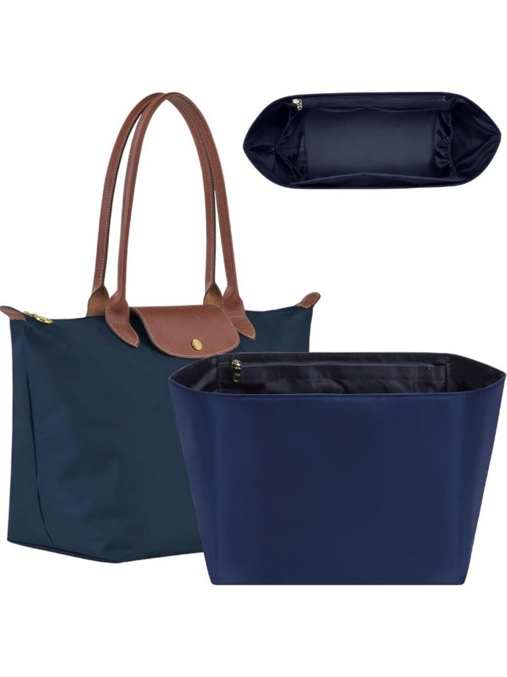 Nylon Purse Organizer Insert for Large Tote Bags - Stylish & Functional Storage